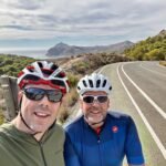 Cyclists riding the Green Mile climb near Portman and Atamaría, La Manga Club